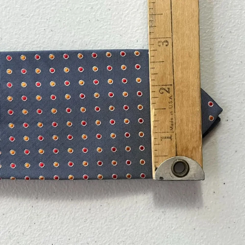 Boss Hugo Boss Necktie Mens Silk Italy Geometric Pattern Dotted Gray Multicolor